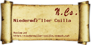 Niedermüller Csilla névjegykártya