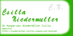 csilla niedermuller business card